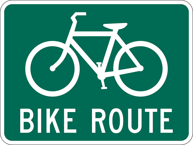 symbol jízdního kola pro cyklo stezku